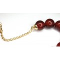  colier retro statement "Red Amber ". acetat acrilic. Italia anii' 80